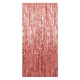 JUYAXIN Eleganter metallischer Lametta-Vorhang aus Aluminiumfolie für Fotohintergründe, bunte...