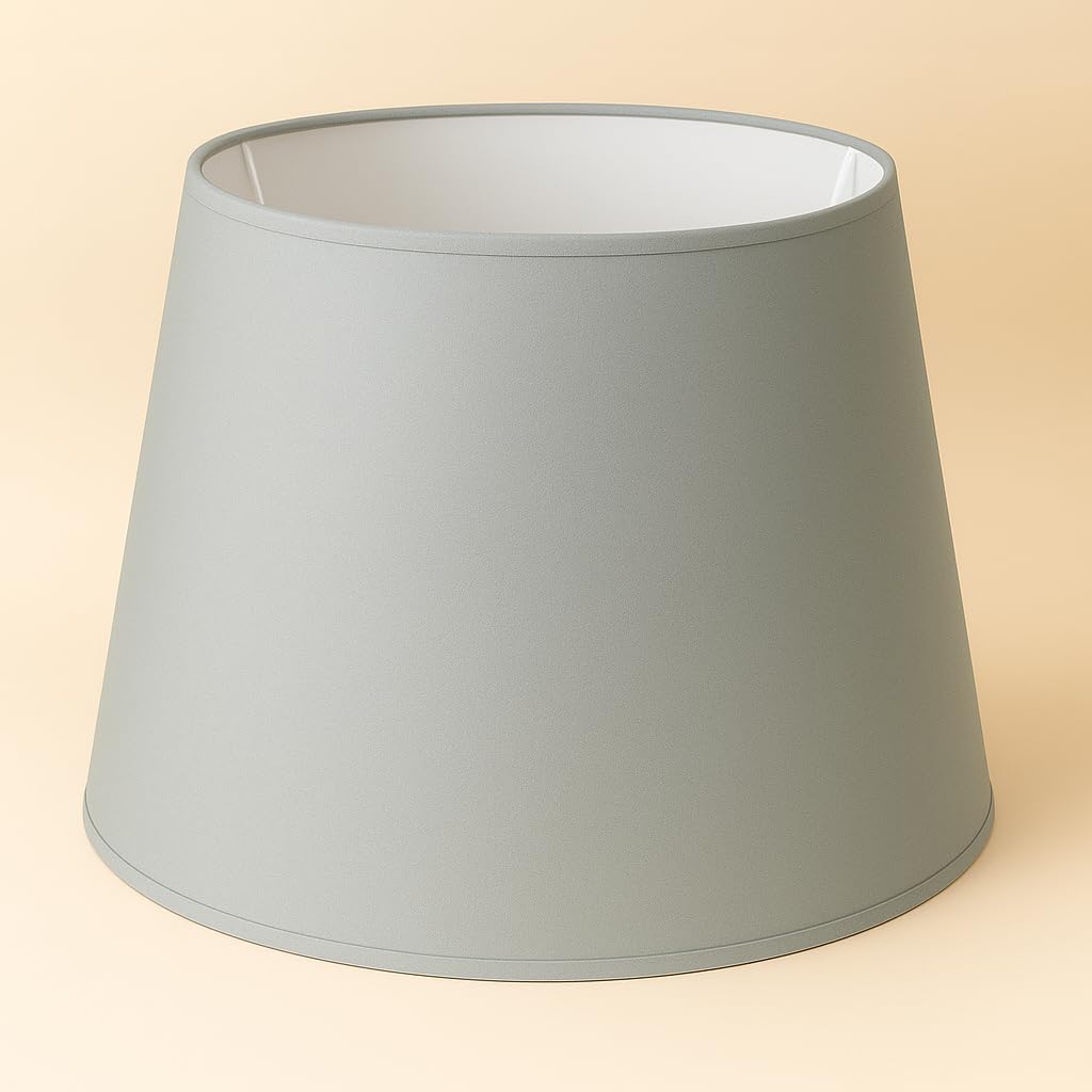 40 Cm Abat-jour, Tissu En Coton Avec Dos En PVC Blanc, Produit Fait Main, Pour Lampe De Table, Lampadaire (Ivoire