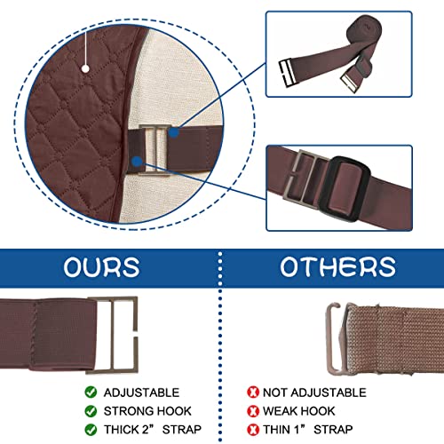 Honest Outfitters Reversible Recliner Slipcover, Water Resistant Cover With Side Pockets,Washable Recliner Protector Cover With Elastic Straps For Pets Kids Children Dog(23In,Chocolate&Beige) #TOP5