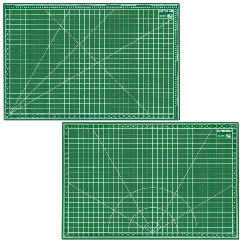 Tujurich Self Healing Cutting Mat, 23\" x 35\", Double-Sided Rotary Cutting Mat for Sewing, Quilting, Scrapbooking, Fabric & Craft Cutting Board, (A1), Green - Thumbnail 6