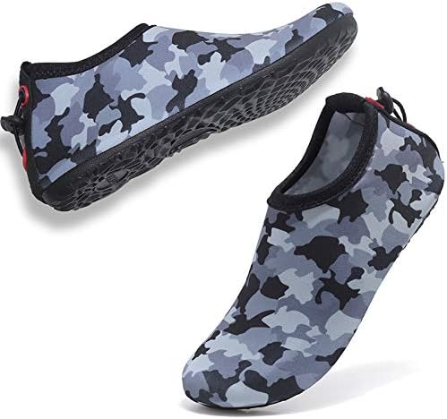 VIFUUR Womens Mens Water Shoes Adjustable Aqua Socks for Outdoor Swimming Beach Surfing Zipper