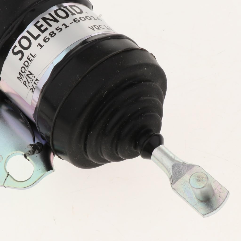 MayNuo Solenoide de Apagado de Combustible Duradero de 12 V for Excavadora de Tractor cortacésped Kubota RTV RTV900-16851-60014, aleación de Aluminio