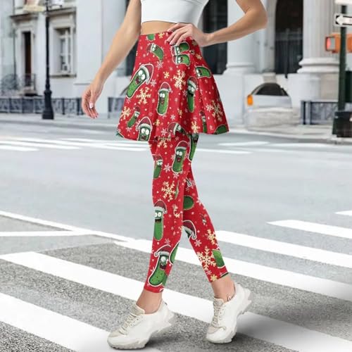 POLERO Womens Skirted Leggings Printed Athletic Mini Skirt with Leggings Golf Yoga Pants Tennis Skorts2