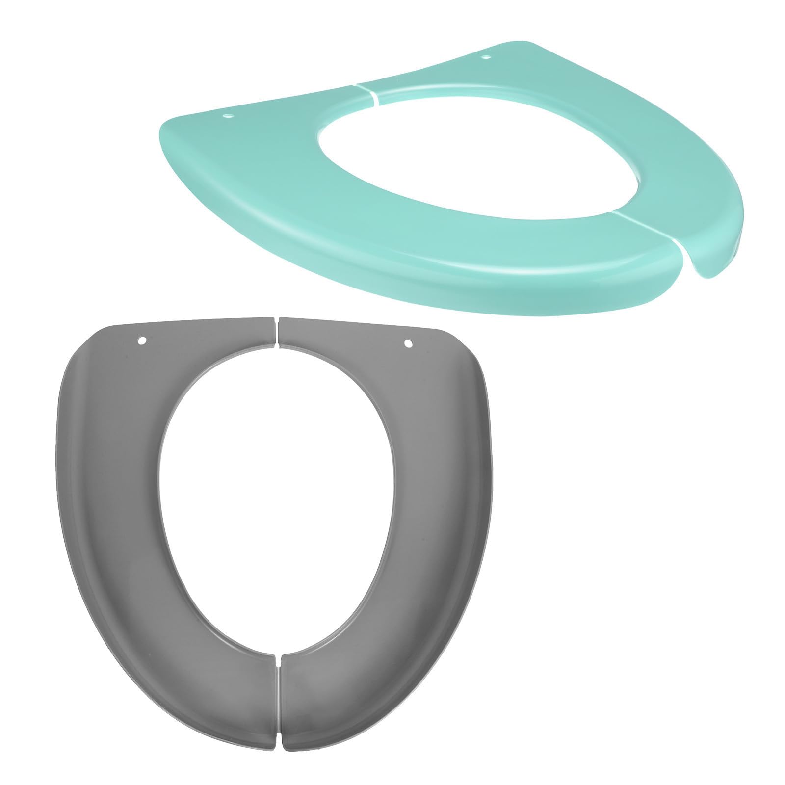 Funda plegable de asiento de inodoro portátil de plástico ergonómico (2 uds)