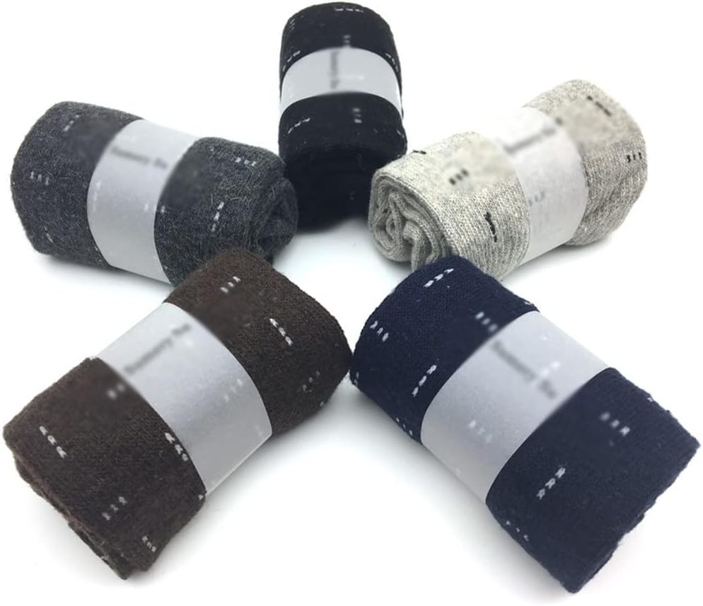 5 Pairs/Lot Mens Winter Socks Male Warm Cashmere Dress Gift for Husband