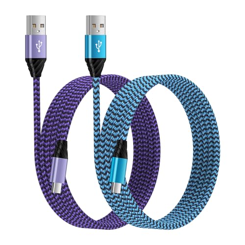 2Pack 6FT Fast Android Charging Cable Samsung S24FE Charger Cord 3.1A USB C to USB Type A Cable Phone Power Cord for Samsung Galaxy S25 Ultra/S25+/A16/A23/A15/A54/A53/S24 Ultra/S24 Plus/S23 Ultra/S22