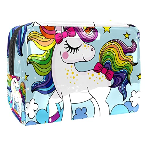 Sac de voyage pour articles de toilette licorne mignonne et maquillage fille