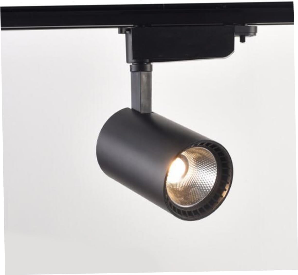 Oświetlenie punktowe sufitowe, Lampa szynowa Czarny Biały Regulowany system szyn sufitowych 90° 360° 220 V do domowego biura(Black,Size 1)