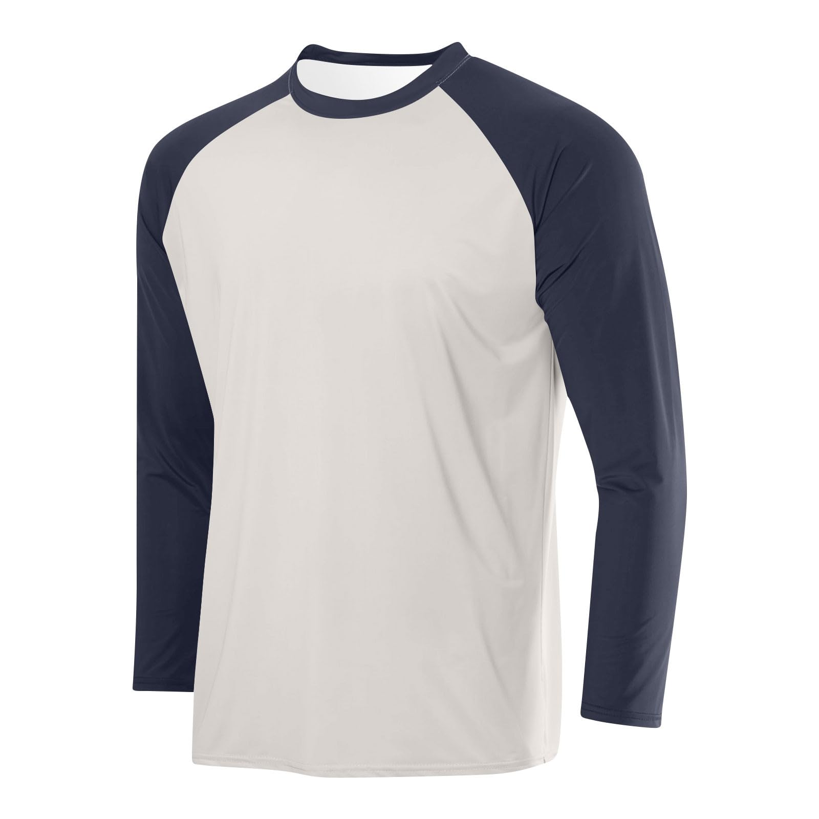 Men Long Sleeve Shirt Lightweight Simple Drop Shoulder Mesh Round Neck Top Solid Color Regular Fit Shirts in