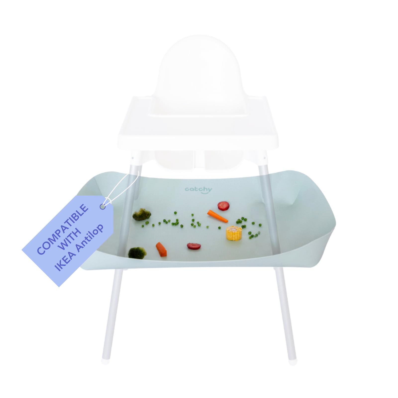 CATCHY Highchair Food Catcher | Compatible with IKEA Antilop Highchair & 11 Other Brands | Easy Wipe Clean | Baby & Toddler Food & Mess Catcher | Keep Floors Clean | Mealtime Feeding Essential