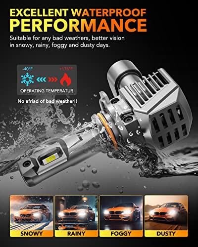 Image of OXILAM 9005 /HB3 Bulbs - 1400% Brighter 90,000LM Daylight Vision, 3 Min Quick Install, 70000H Lifespan, No Flicker, 99% Compatibility