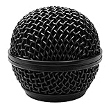 Seismic Audio SA-M30Grille-Black Replacement Black Steel Mesh Microphone Grill Head for Shure SM58, Shure SV100