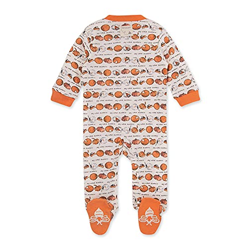 Image of Burt's Bees Baby unisex-baby Sleep & Play, Organic One-piece Romper-jumpsuit Pj, Zip Front Footed Pajama