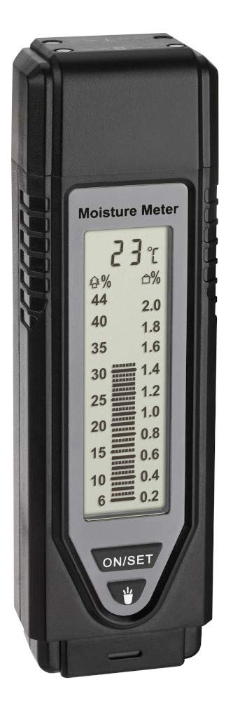 TFA Dostmann Material Moisture Meter display close-up