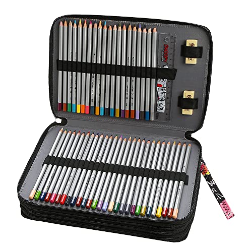 Image of 216 Slots Pencil Case Organizer w /Removal Handle Strap