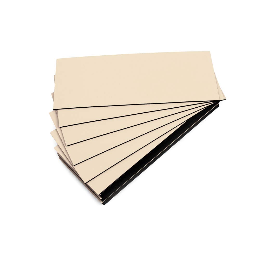 25 Coloured Magnetic Labels (Cream, Length 5 cm, Width 4 cm) — image 1