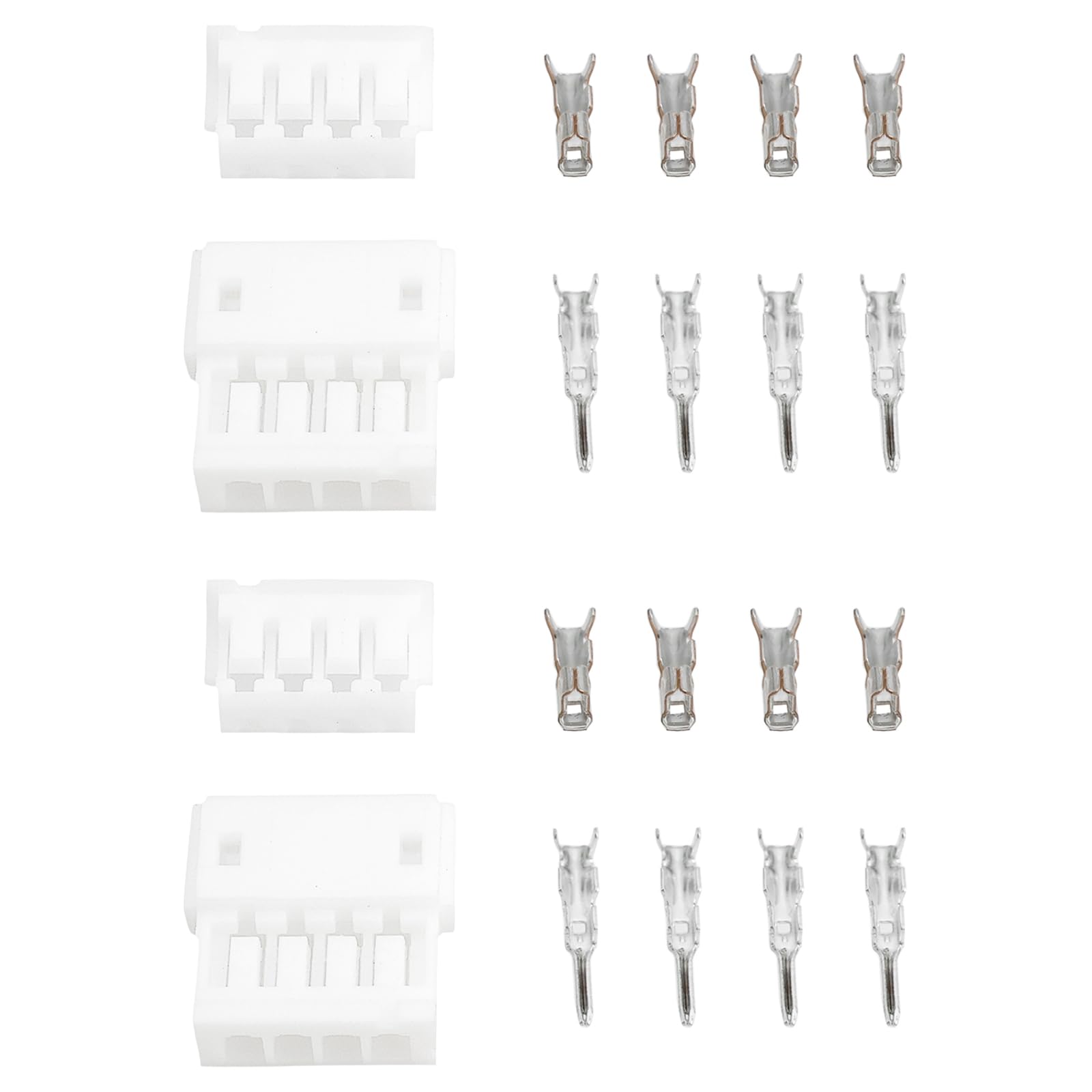 YINETTECH 10 Pairs JST ZH 1.5 mm 4 Pin Crimp Connector Kit Male Female Terminals for RC and Sensor Wiring