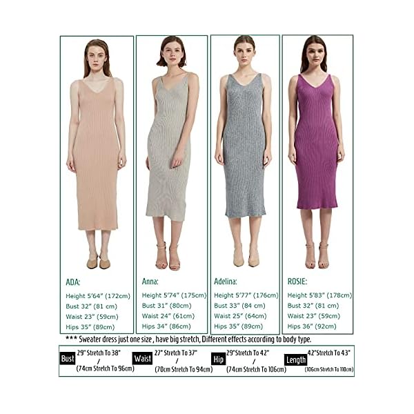 RZIV-Womens-Sleeveless-Sweater-Dress-Knit-Slim-V-Neck-Bodycon-Midi-Stretchable-Elasticity-Slim-Fits RZIV Women's Sleeveless Sweater Dress Knit Slim V Neck Bodycon Midi Stretchable Elasticity Slim Fits Khaki