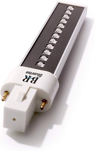 Miniatura 7 de BLUERISE Lámpara de uñas de gel de 9 W, luz LED UV, 4 piezas de 365 + 405 nm, bombilla de lámpara de doble fuente de luz, 10000 horas, tubo