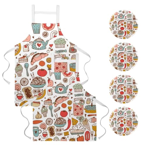 Tablier de cuisine pour nettoyage et service en restaurant évitant les taches