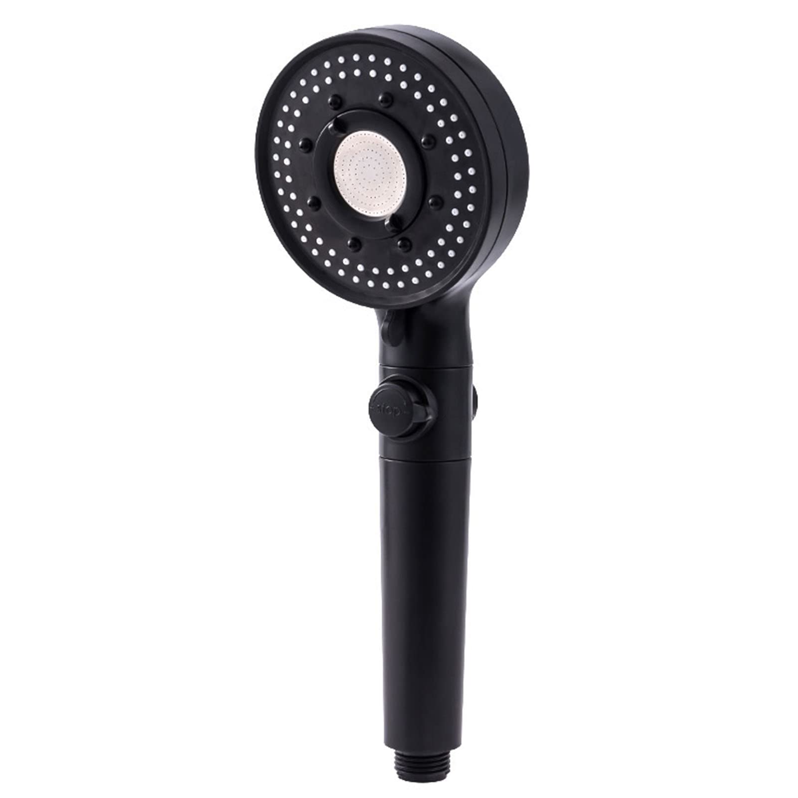 Pommeau de douche à main 5 fonctions noir universel et autonettoyant
