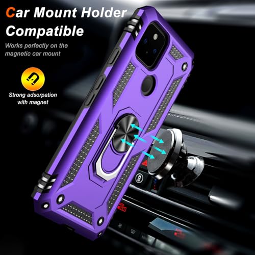 Coque Google Pixel 5 anti-chute avec anneau et protège écran - 6