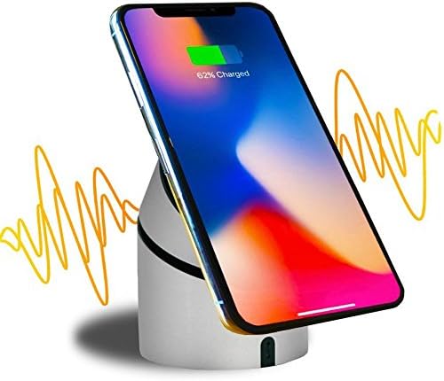 MusiQi Qi Wireless Charging Stand With Multiple Angles, Landscape Support & Bluetooth Speaker| iPhone 13 Pro, 13, 12, SE , 11, 11 Pro, XS, XR, X, 8, Samsung Galaxy S21, S21 Ultra, Z Flip 3 & more
