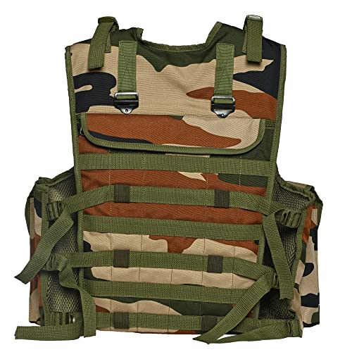 Image of MILITIA Tactical Vest bp armour plate harness Pouch front back pouch walkie talkie holder front zip jacket type