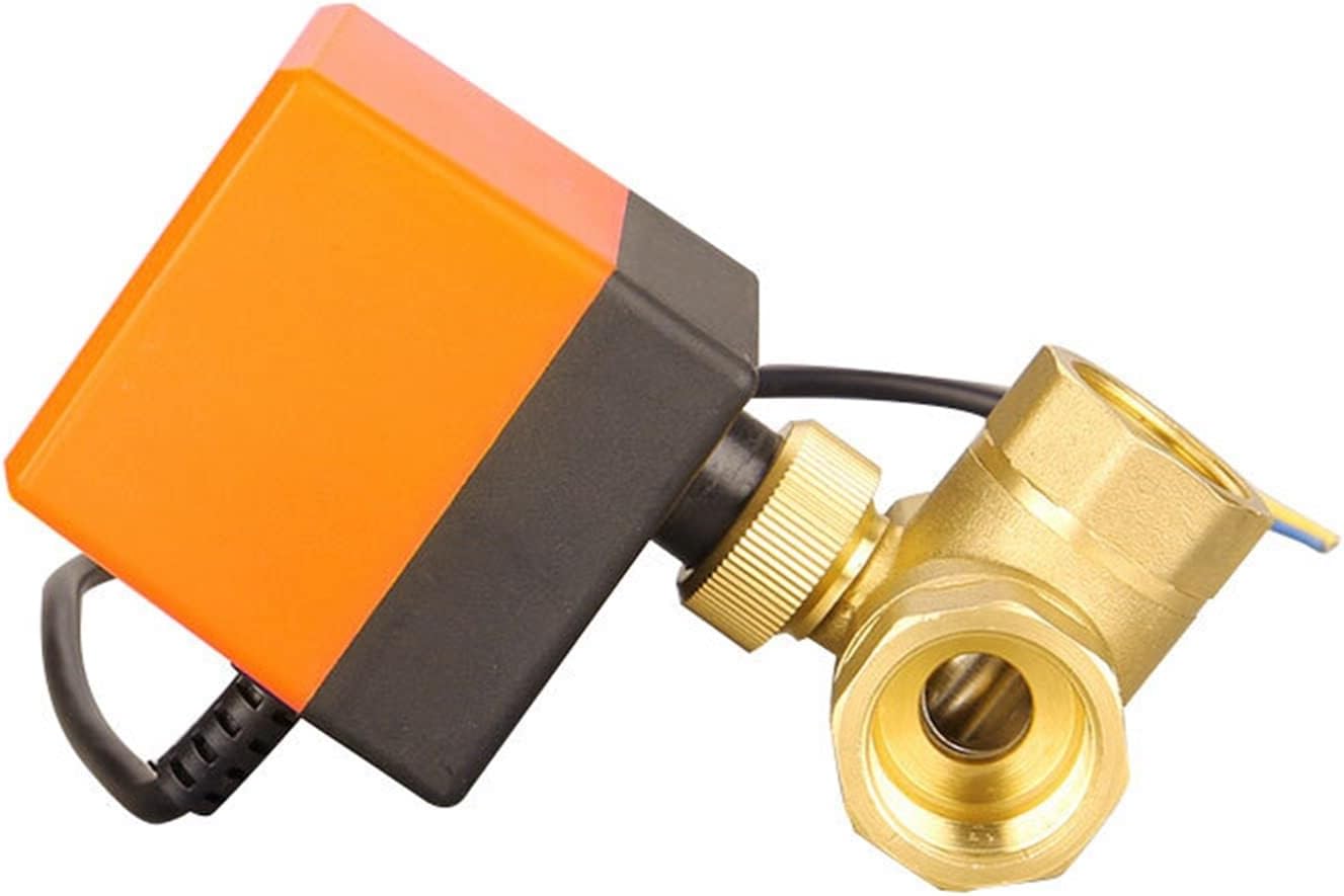 1/2 quot; 3/4 quot; 1 quot; 2 quot; Three Way Motorized Ball Valve 220V 12V 24V 3-Wire 2 Point Control Brass Electric Ball Valve 1Pcs(1/2",24VDC)