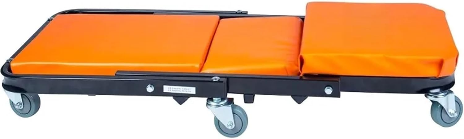 Garage Shop Creepers Foldable Z Creeper - 2-in-1 Rolling Folding Car & Seat 40" Adjustable Roller Garage Chair Lay Down or Sit