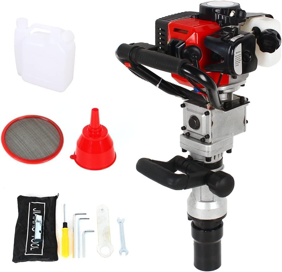 NOLANTISI Controlador de poste en T alimentado para postes de cerca, 32.6 CC de 2 tiempos, portátil, de pilotaje de granja, máquina de herramienta