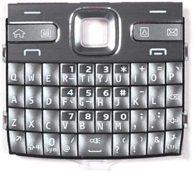 HONGYAN Replacement Parts Mobile Phone Keypads Housing with Menu Buttons/Press Keys for Nokia E72Black Cell Phone Accessories Color Silver