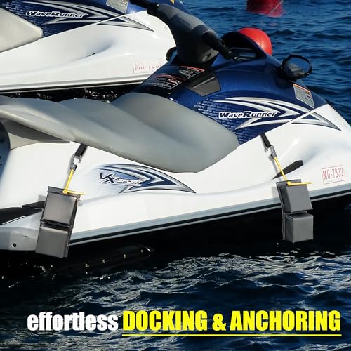 VEXPLO Soft Loops Jet Ski Anchor Points Accessories, Fast & Secure Tie Down Straps Cleats for Docking Bumpers & Fenders, Anchoring Lines & Bungee Dock Rope on WaveRunner, Seadoo & Other PWC - Thumbnail 3