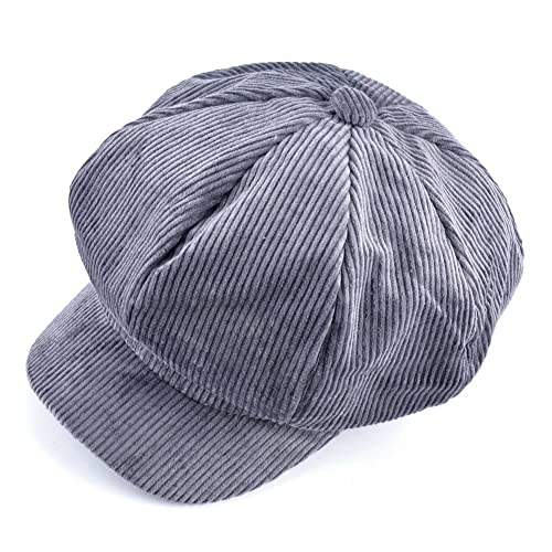 Olimy Unisex Octagonal Hat Men Autumn Corduroy Fabric Men's Newsboy Cap Women Solid Color Hats For Men Berets #TOP3