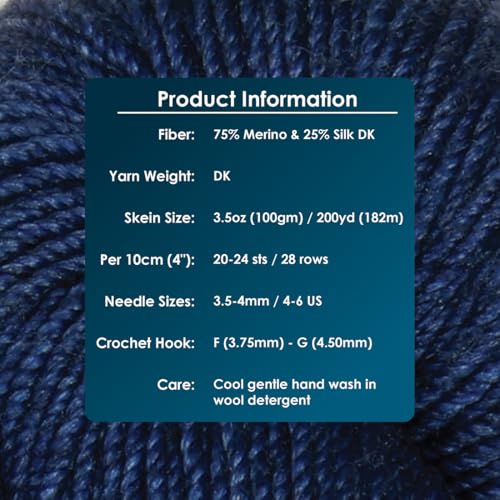 Knitpro Symfonie Yarns Blue Sapphire hilado de lana para tejer 5