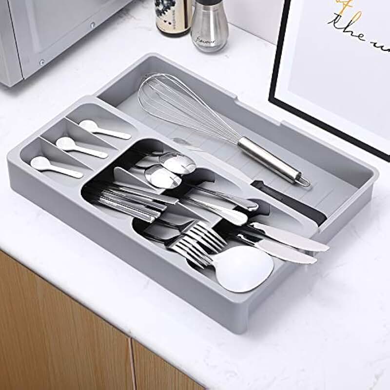 stackable silverware drawer organizer