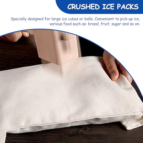 Paquetes de hielo picado de lona White resistentes para preparación de bebidas frías 6