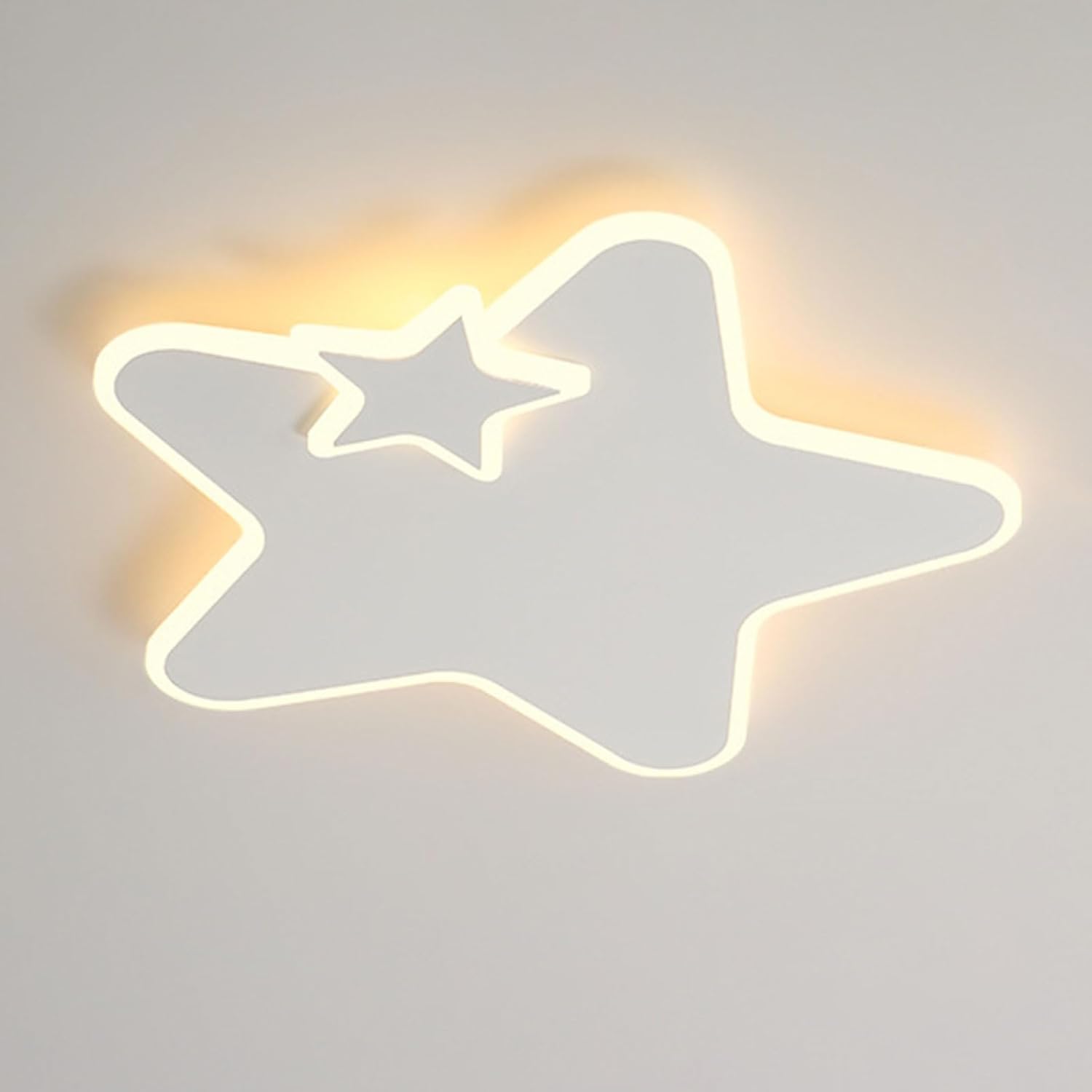 Modern Flush Mount Ceiling Light - Star Design for Bedroom, Kids Room, Living Room - Stylish Indoor Lighting Fixture(Warm Light,50CM)