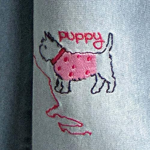 Girls Jeans Cargo Pants Baggy Embroidered Wide Leg High Elastic Waist Kids Straight Denim Pant with Pockets 5-14 Y4