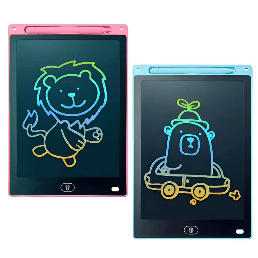 (Pack of 2) Writing Tablet | LCD Writing Pad with Screen (8.5-inch) for Drawing | Ruffpad 8.5E Re-Writable, Playing, Handwriting Gifts for Kids & Adults, Re-Writable LCD Writing Tablet | Multi Color-image-29