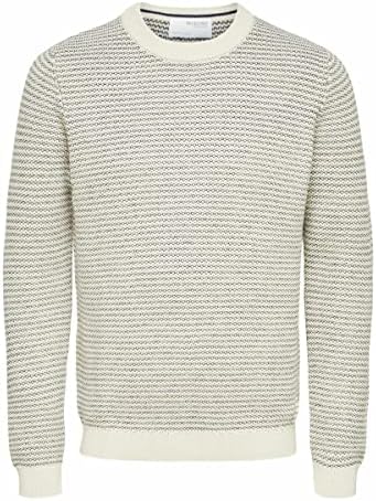 SELECTED HOMME Slhtray LS Knit Merino Crew Neck Noos Uomo