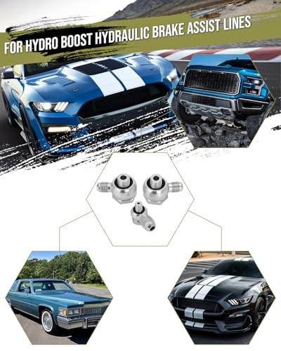 Adaptadores banjo 6AN Alpha Ride de aluminio anticorrosivo para líneas de freno Hydro Boost 5