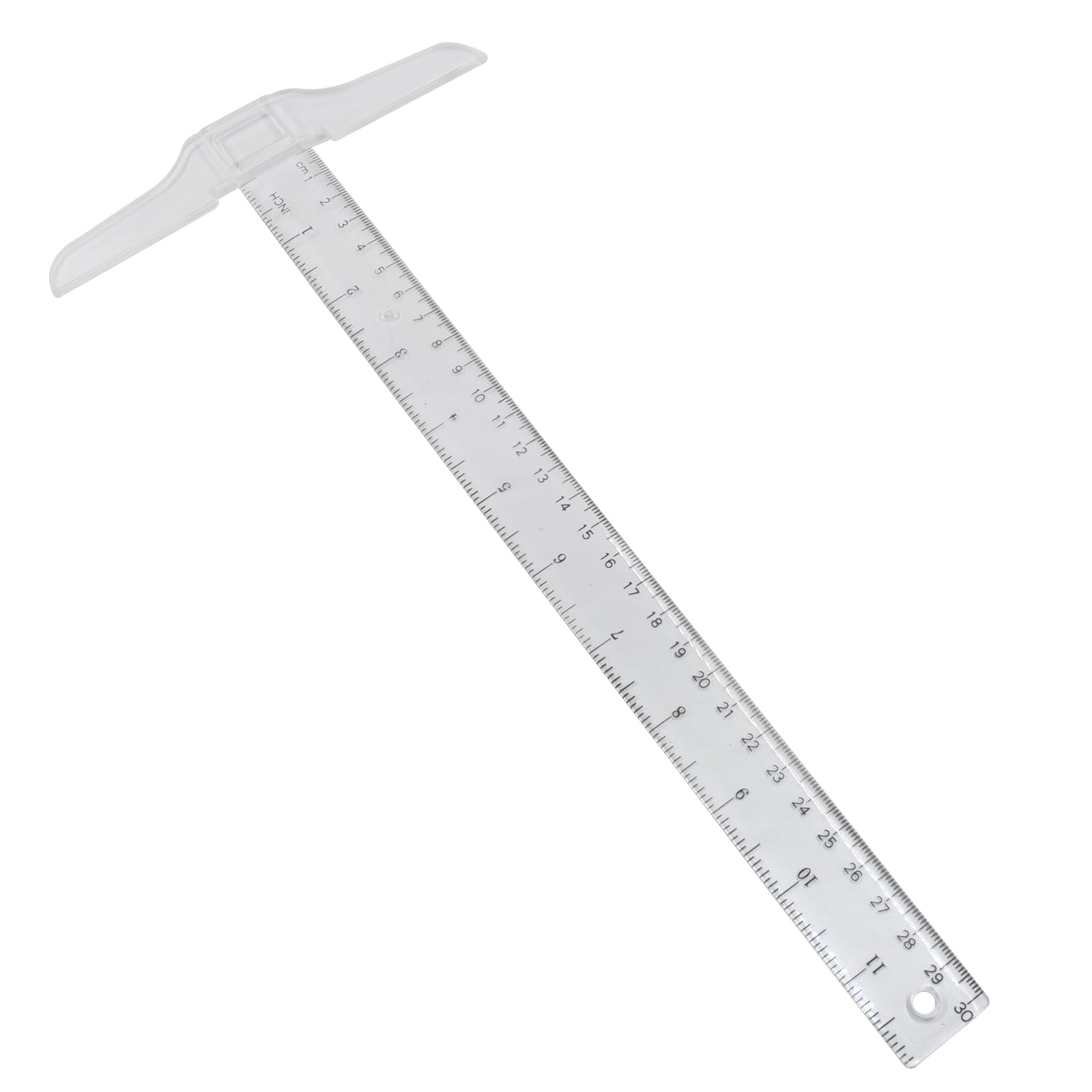 Lot de 1 règle en T en plastique transparent de 30,5 cm pour travaux de mise en page générale et dessin technique