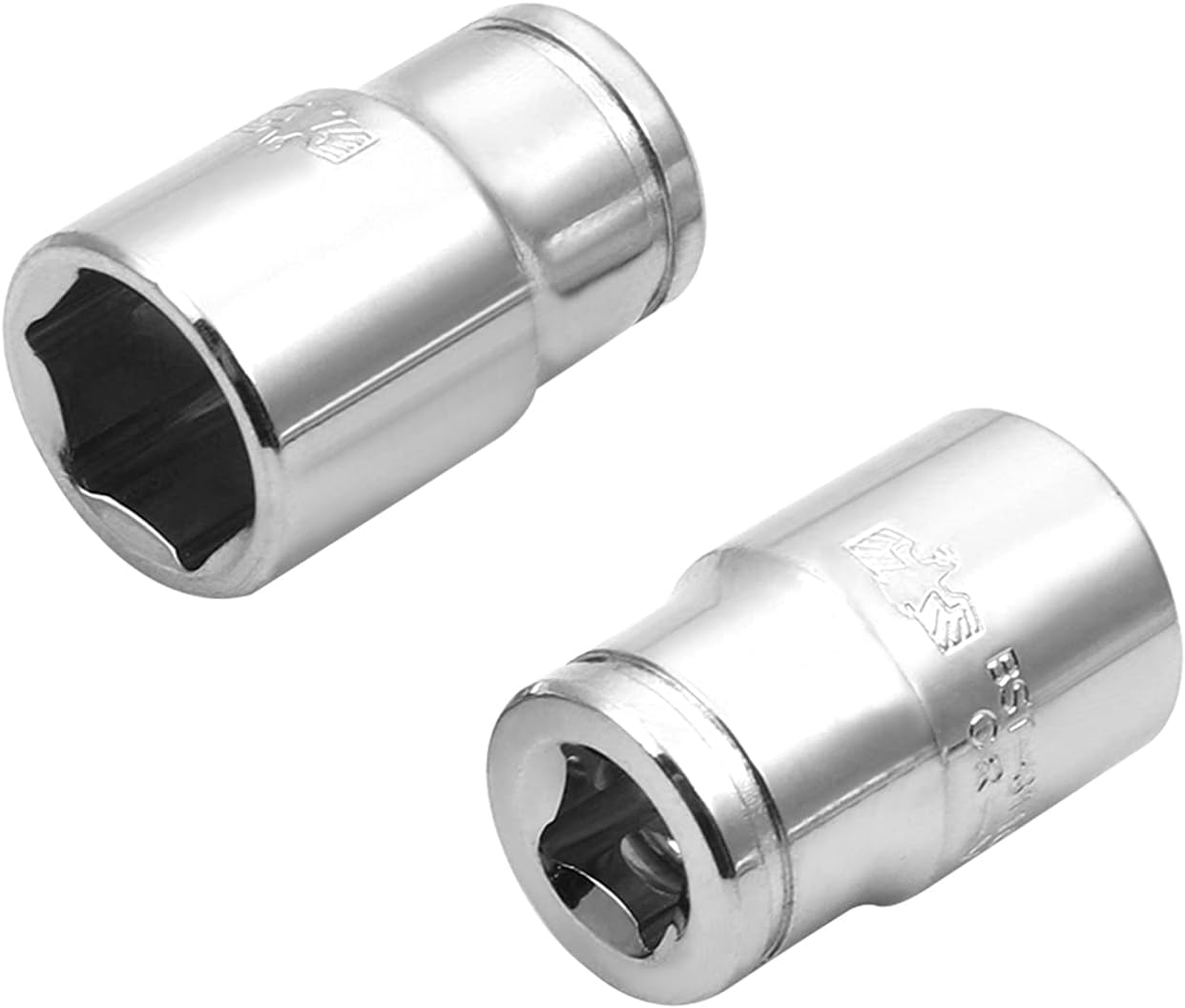 Auniwaig 3pcs Shallow Socket, 1/4 Inch Drive x 3/8 Inch, 6-Point Socket, Imperial, Cr-V