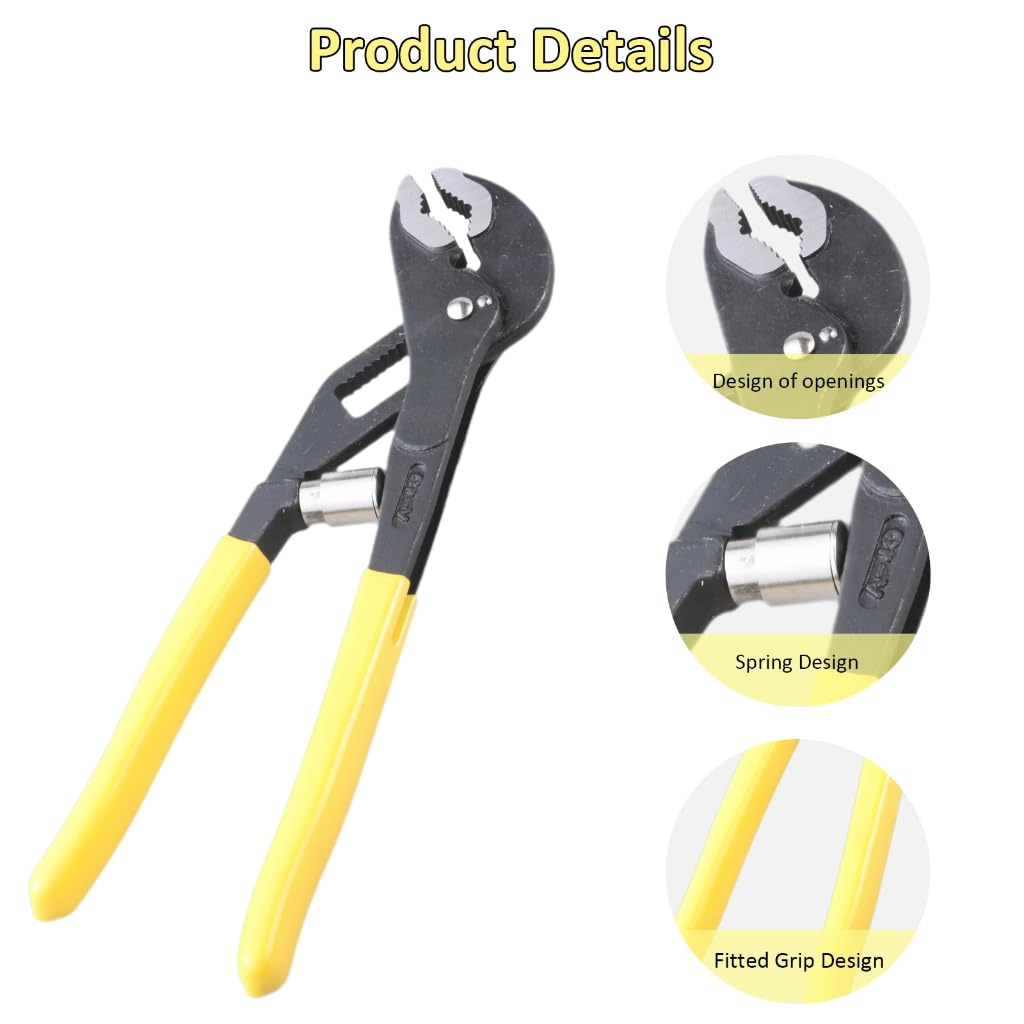 Water Pump Pliers 8/10/12inch Grooves Slip Joint Quick Adjustment Pliers
