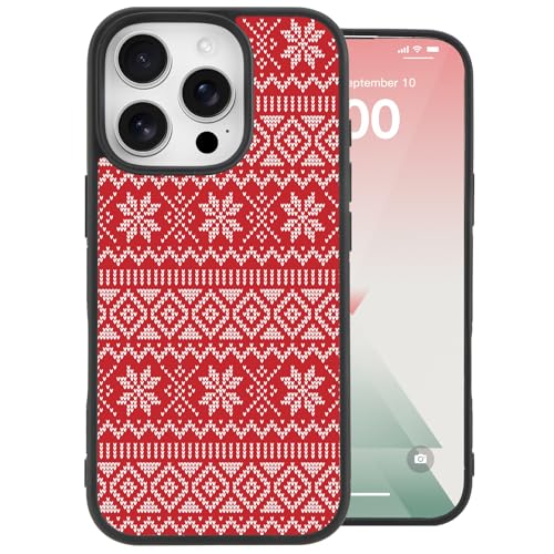 Coque iPhone 16 Pro Noël motif pull rouge antichoc en TPU rigide