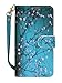 LG G Flex Case, Customerfirst Wallet Case Classic for LG G Flex - PU Leather Wallet Case Flip Stand Cover (Will Not Fit LG G Flex 2 2nd Generation) (Blossom Teal)
