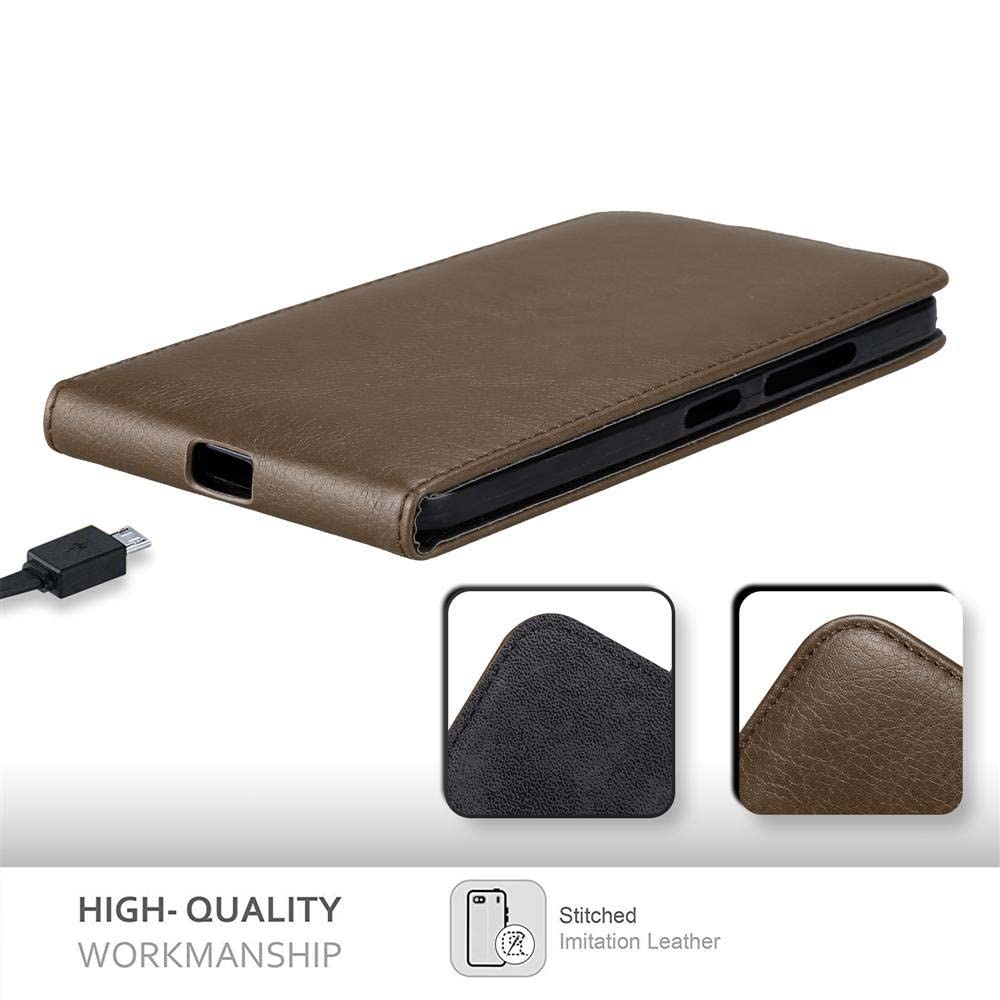 Custodia Cadorabo Flip In Similpelle Per Nokia Lumia 640 XL, Colore Bruno Caffè, Con Chiusura Magnetica E Funzione Wallet - 6