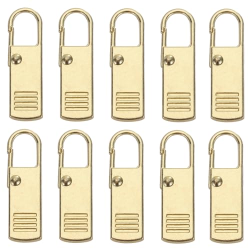 Curseur fermeture éclair amovible PATIKIL lot de 20 languettes dorées à clipser sans outil