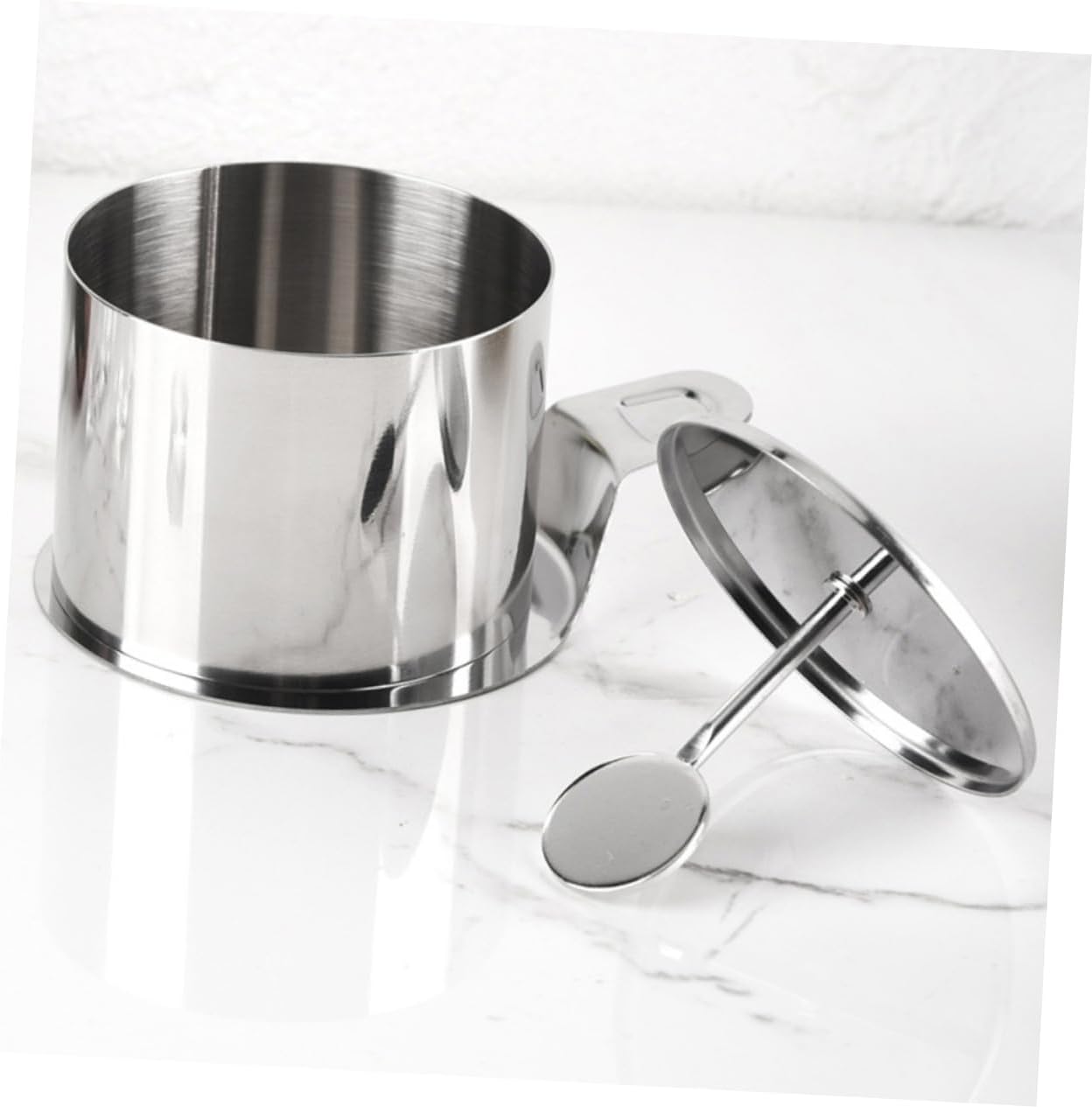 OUNONA 1set Stainless Steel Cake Pusher Baking Mousse Cake Molds and Desserts Easy to Kitchen Baking Tools